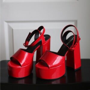 ‼️ LAST DAY DOLLS KILL NWOT Red Platforms